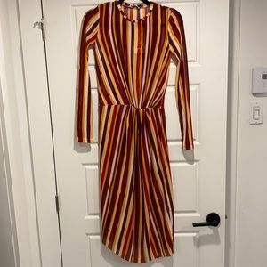 Colourful midi dress mesh material